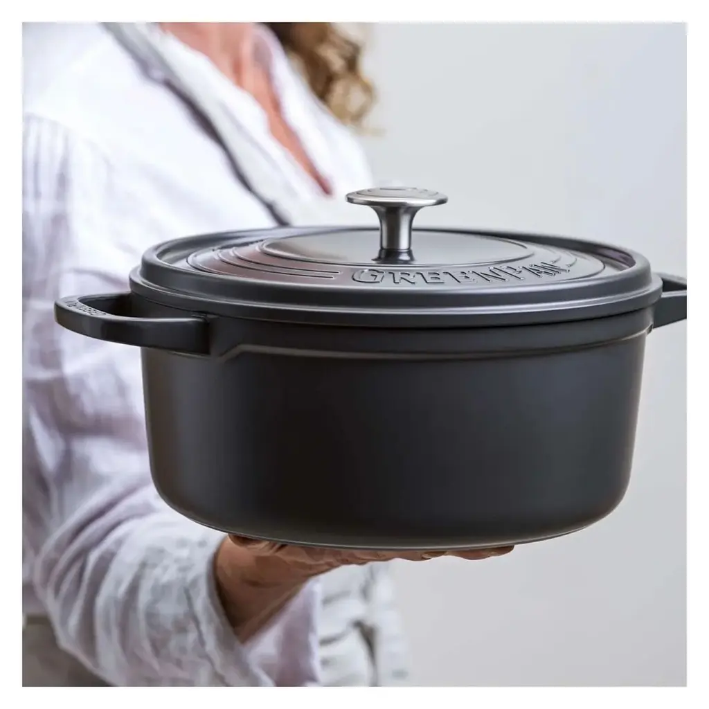 Каструля з кришкою GreenPan Featherweights 22 см 3,3 л з керамічним покриттям чорний (CC005056-001) - фото 5