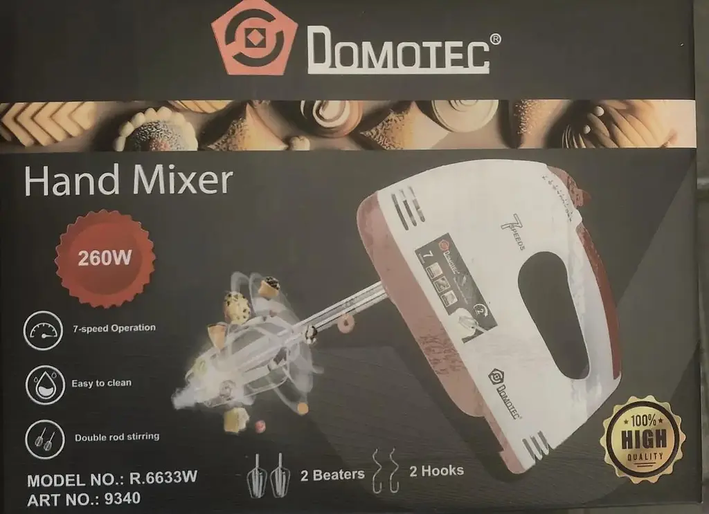 Міксер кухонний 7 швидкостей 260W Domotec R-6633 White/Red - фото 2