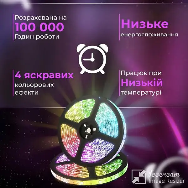 Світлодіодна стрічка TV Light 5 метрів із пультом, мультиколор - фото 4