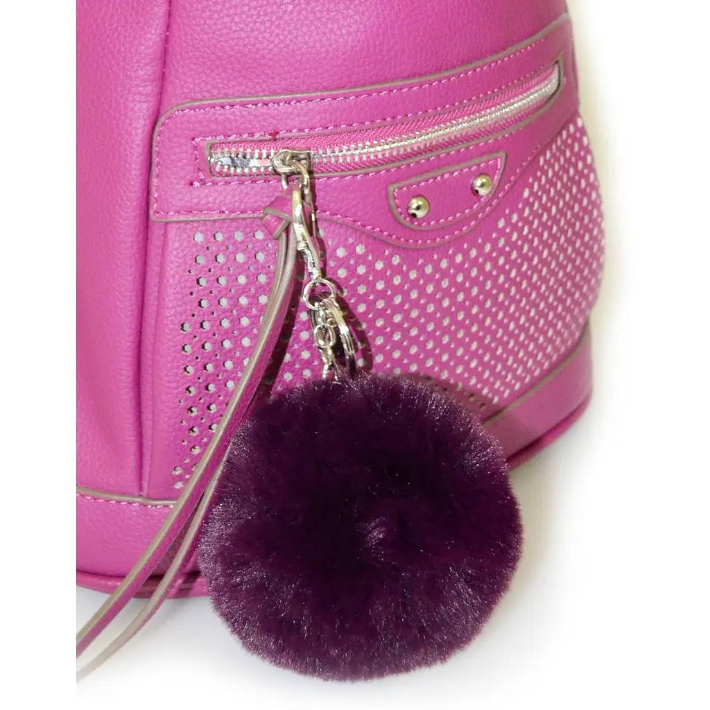 Брелок Yes с пушком Maroon Fluffy, 9 см, бордовый (558118) - фото 2