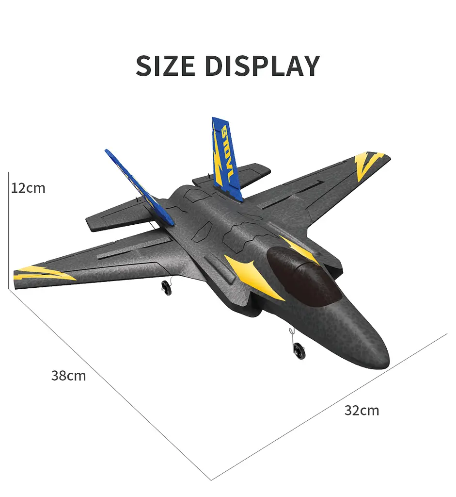 Глайдер на радіокеруванні Kfplan KF605 з гіроскопом (Чорний) - фото 7