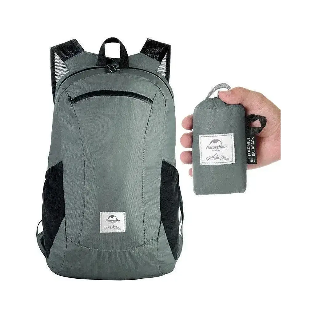 Рюкзак туристичний Naturehike Ultralight NH17A012-B, 18 л, сірий (6927595718667) - фото 3