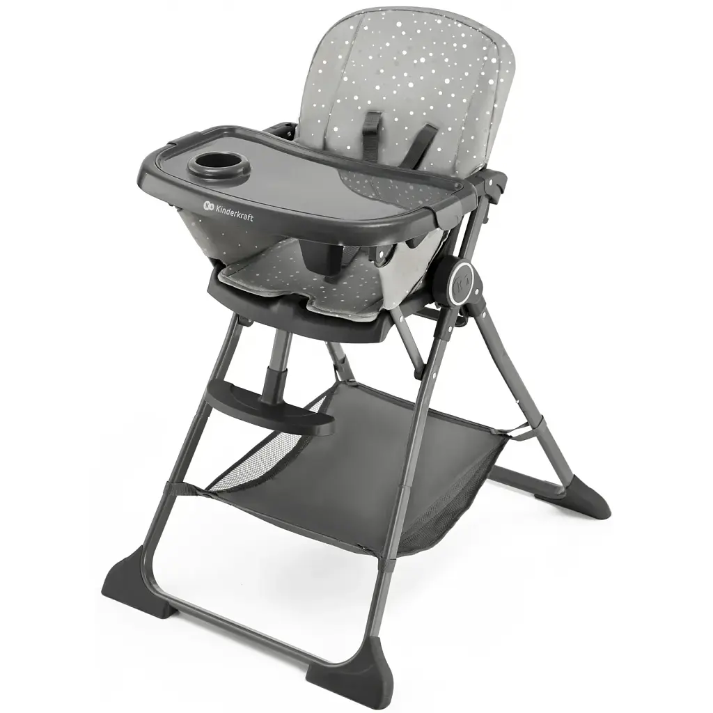 Стільчик для годування Kinderkraft Foldee Spotty Grey (KHFOLD00GRY000N)