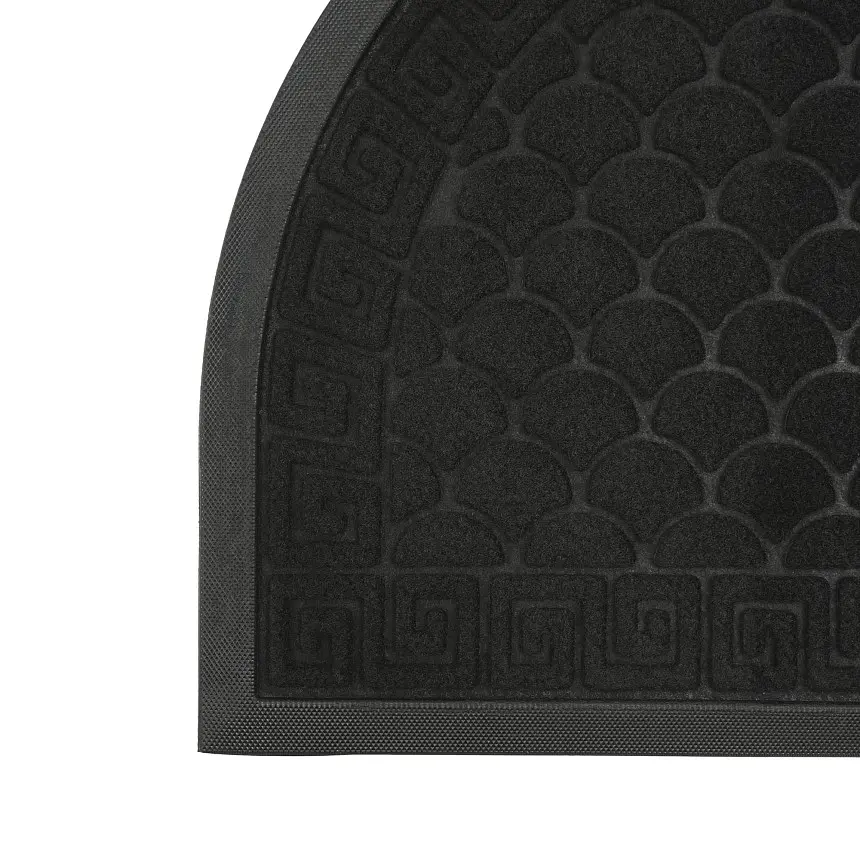 Килимок придверний Eco Fabric Луска півколо з кромкою чорний 40 х 60 см (4060-117) - фото 4