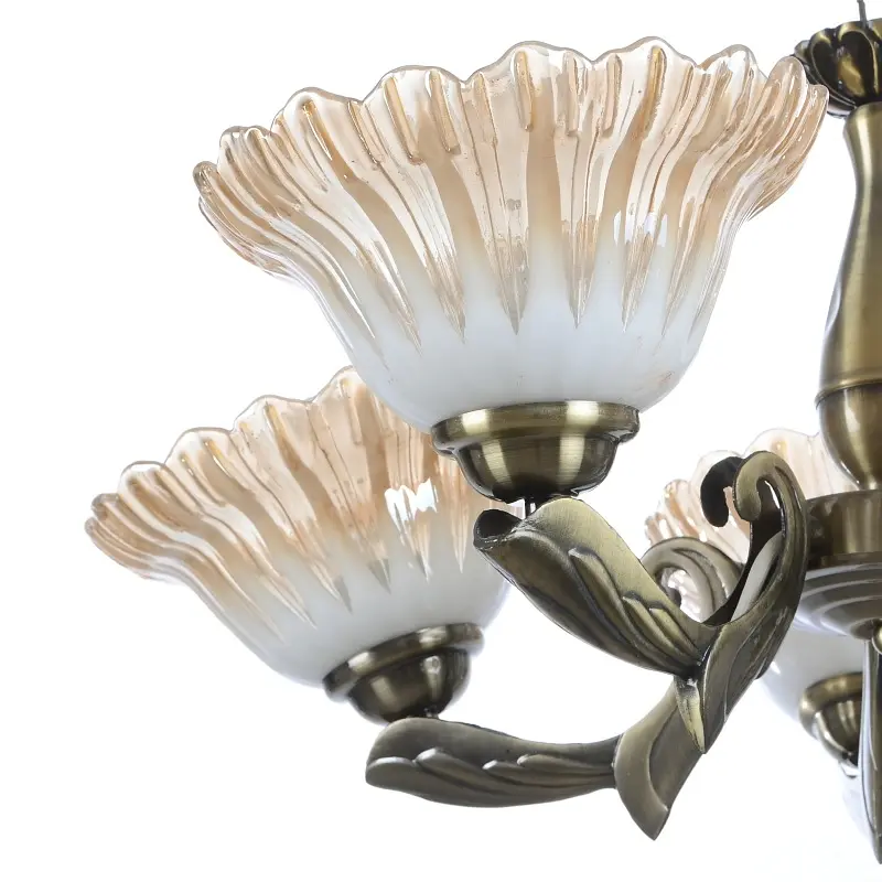 Люстра подвесная Brille флористика E27 60W BZ (BKL-172S/5) - фото 2