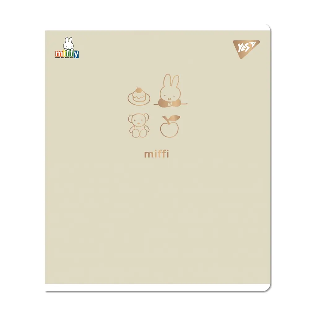 Зошит Yes Gold Miffy А5 12 аркушів клітинка (767492), в асортименті - фото 2