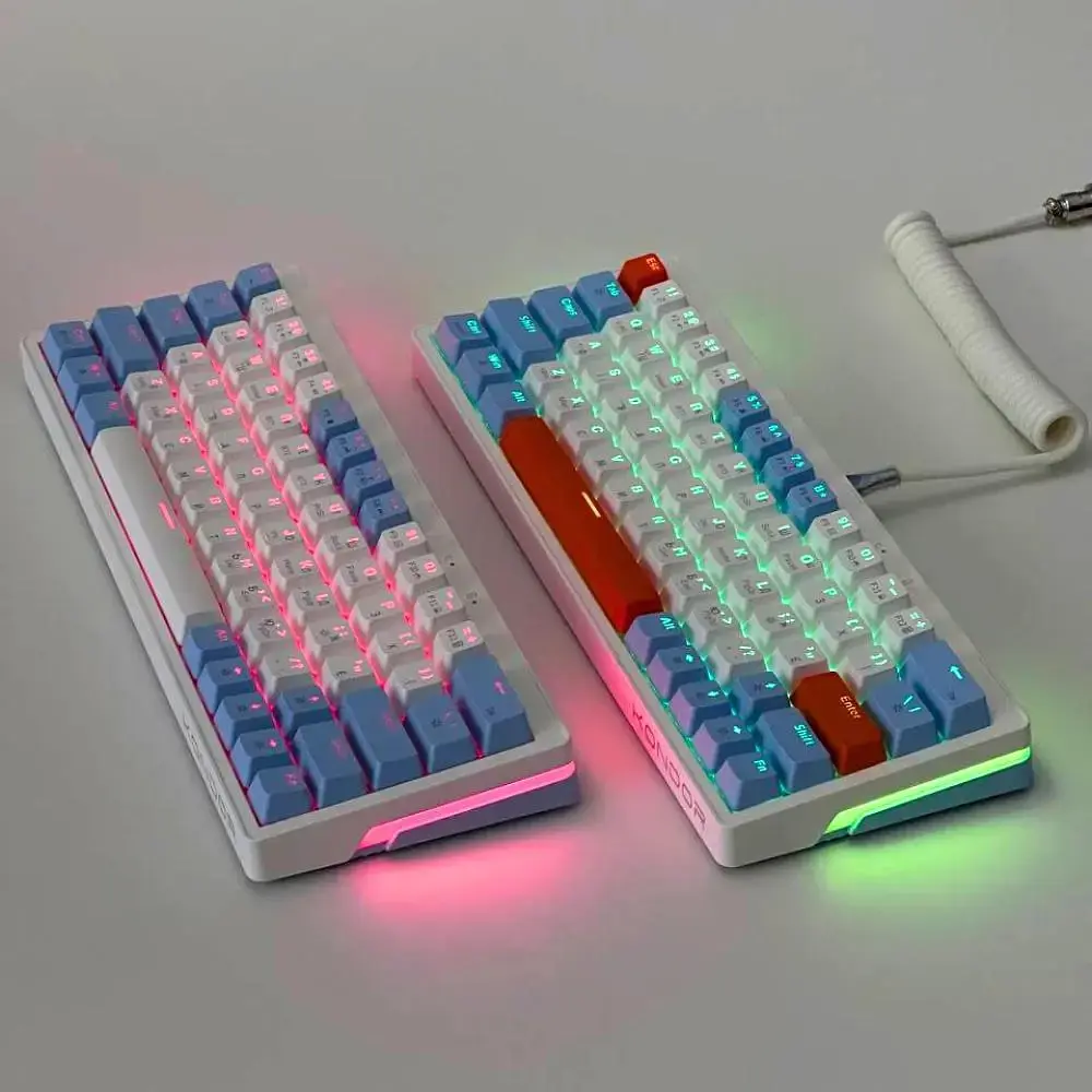 Игровая механическая клавиатура Kondor Starlight PRO / Три режима подключения / Yellow Switch / Blue - фото 3