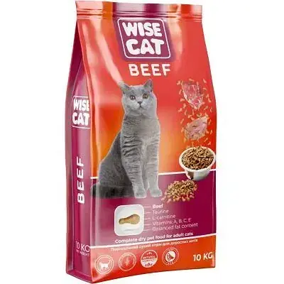 Сухой корм для кошек Wise Cat Beef 400 г (4820111141722) - фото 1