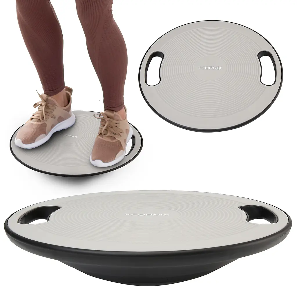 Балансувальна платформа Cornix кругла, пластикова Grey/Black XR-0443 - фото 2