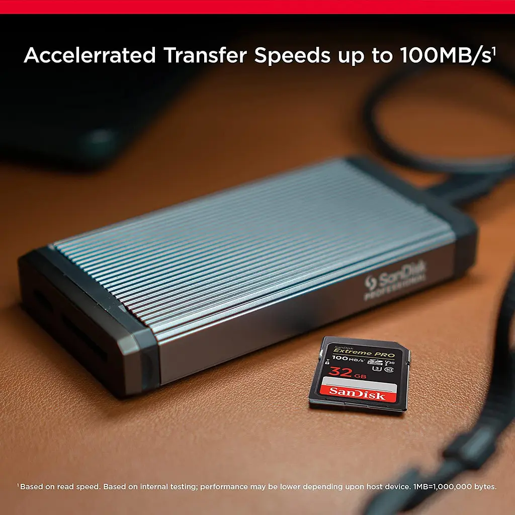 Карта памяти Sandisk SD 32GB C10 UHS-I U3 R100/W90MB/s Extreme Pro V30 (SDSDXXO-032G-GN4IN) - фото 4