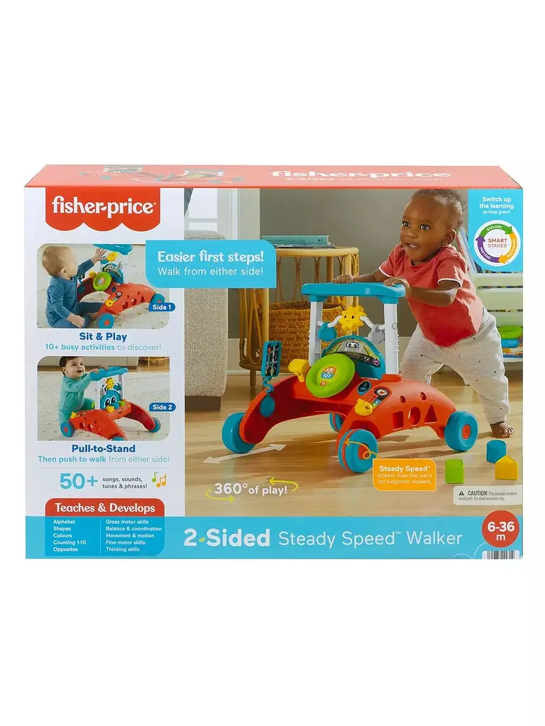 Інтерактивні ходунки Fisher-Price 2-Sided Steady Speed ​​Walker, червоно-сині (HJP47) - фото 8