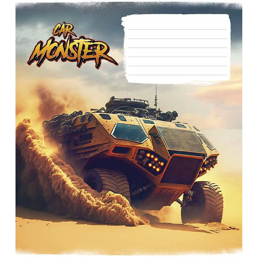 Набор тетрадей Школярик Car monster, косая линия, 12 листов, 30 шт. (012-3243С.) - фото 3