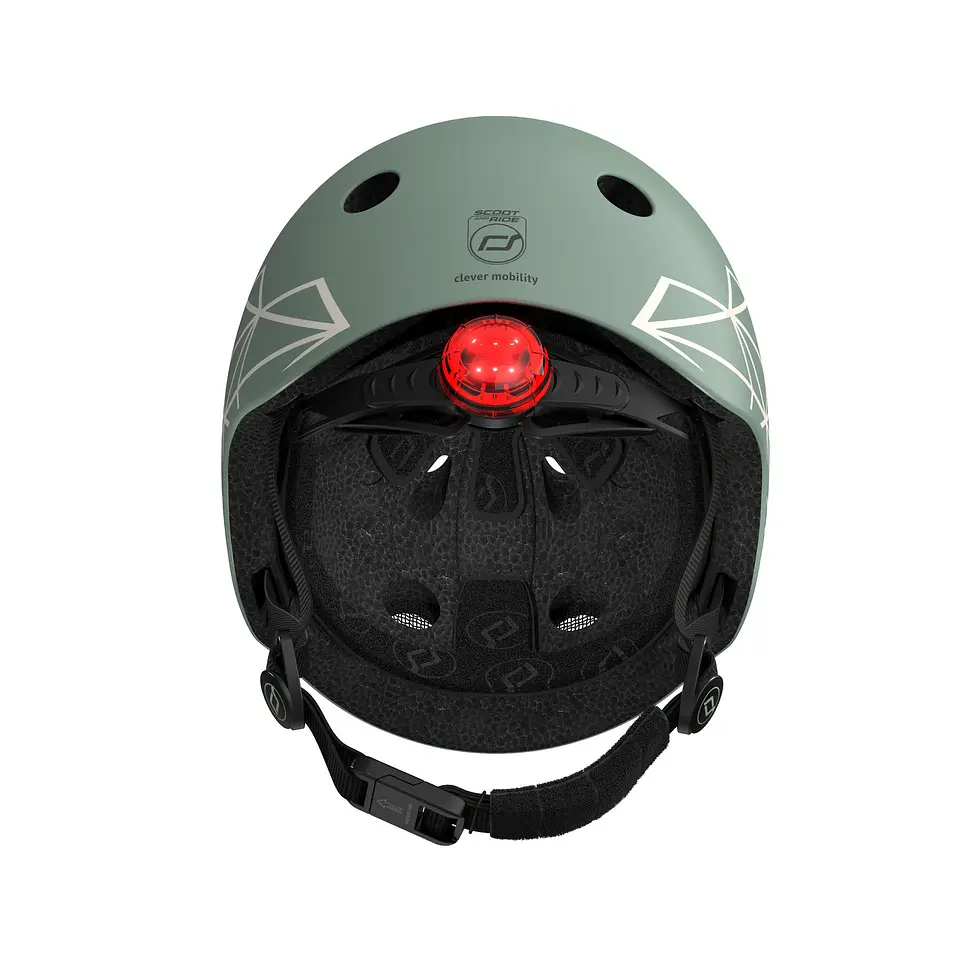 Шлем защитный Scoot and Ride, с фонариком, 45-51 см (XXS/XS), зеленый - фото 3