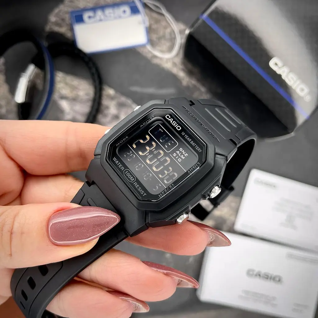 Чоловічий годинник Casio W-800H-1B Чорний ( AT1141-0063 ) - фото 3