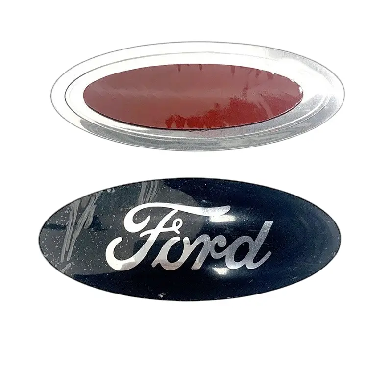 Емблема Ford чорна 125×50 мм пластик (на скотчі) - фото 2
