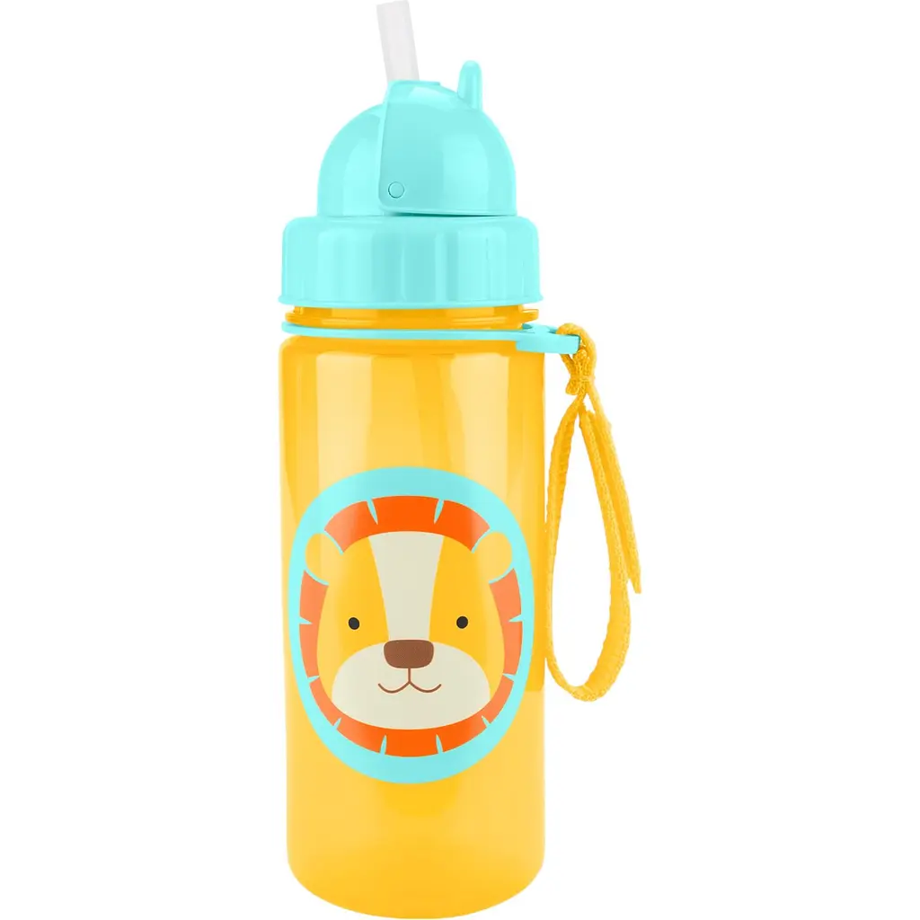 Бутылочка Skip Hop Zoo Лев 385 см желтая с бирюзовым (9O285810) - фото 2