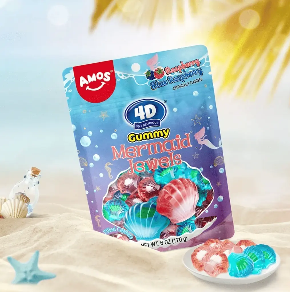 Желейні цукерки Amos 4D Gummy Mermaid Jewels 170г - фото 2