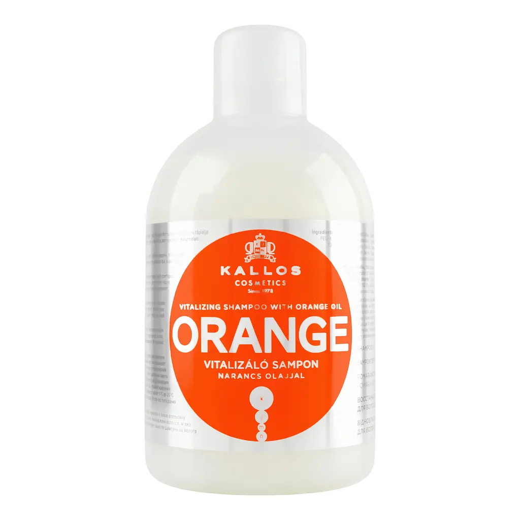 Шампунь для волосся Kallos Cosmetics KJMN Orange зміцнюючий з маслом апельсина, 1 л - фото 2