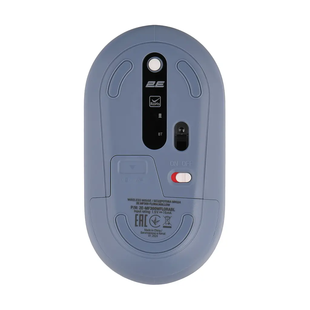 Компьютерная мышь 2E MF300 FLORA:MALLOW Silent WL BT синий teh0014093 - фото 2