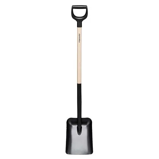 Лопата совкова з дерев'яною ручкою Fiskars Solid™ (1066723)