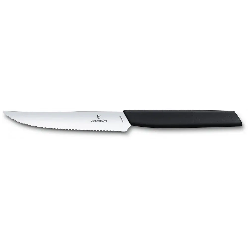 Кухонний ніж Victorinox Swiss Modern SteakPizza 12 см Serrated Black (6.9003.12W) - фото 2