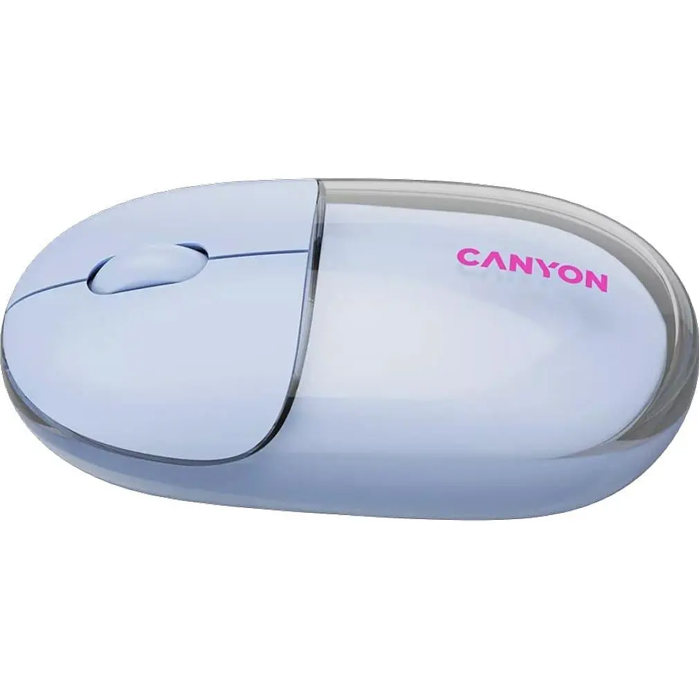 Мышь Canyon OnClick 24 BT/ Wireless Transparent/Blue (CNS-CMSW24BL) - фото 8