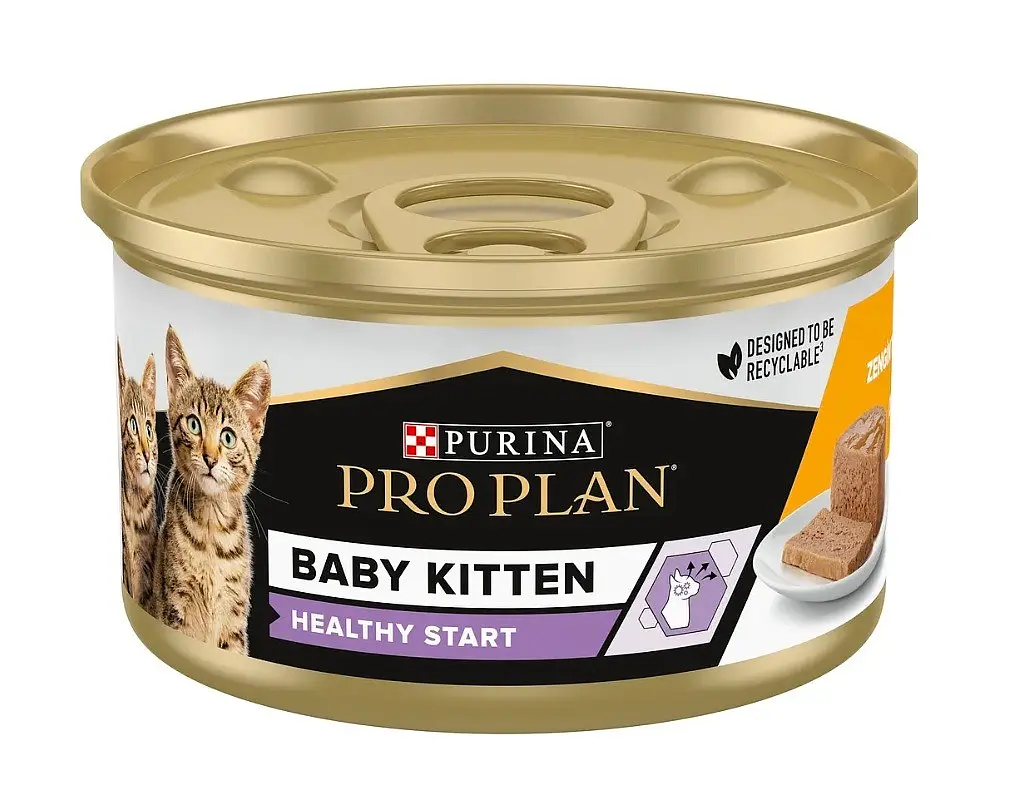 Вологий корм мус для кошенят Purina Pro Plan Baby банка 85г - курка