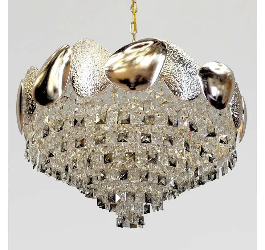 Кришталева люстра Artlight 8836/60GD, золото, 12 ламп E14, прозоре й димчасте скло, Ø61,5 см, від 13-20 м² - фото 3