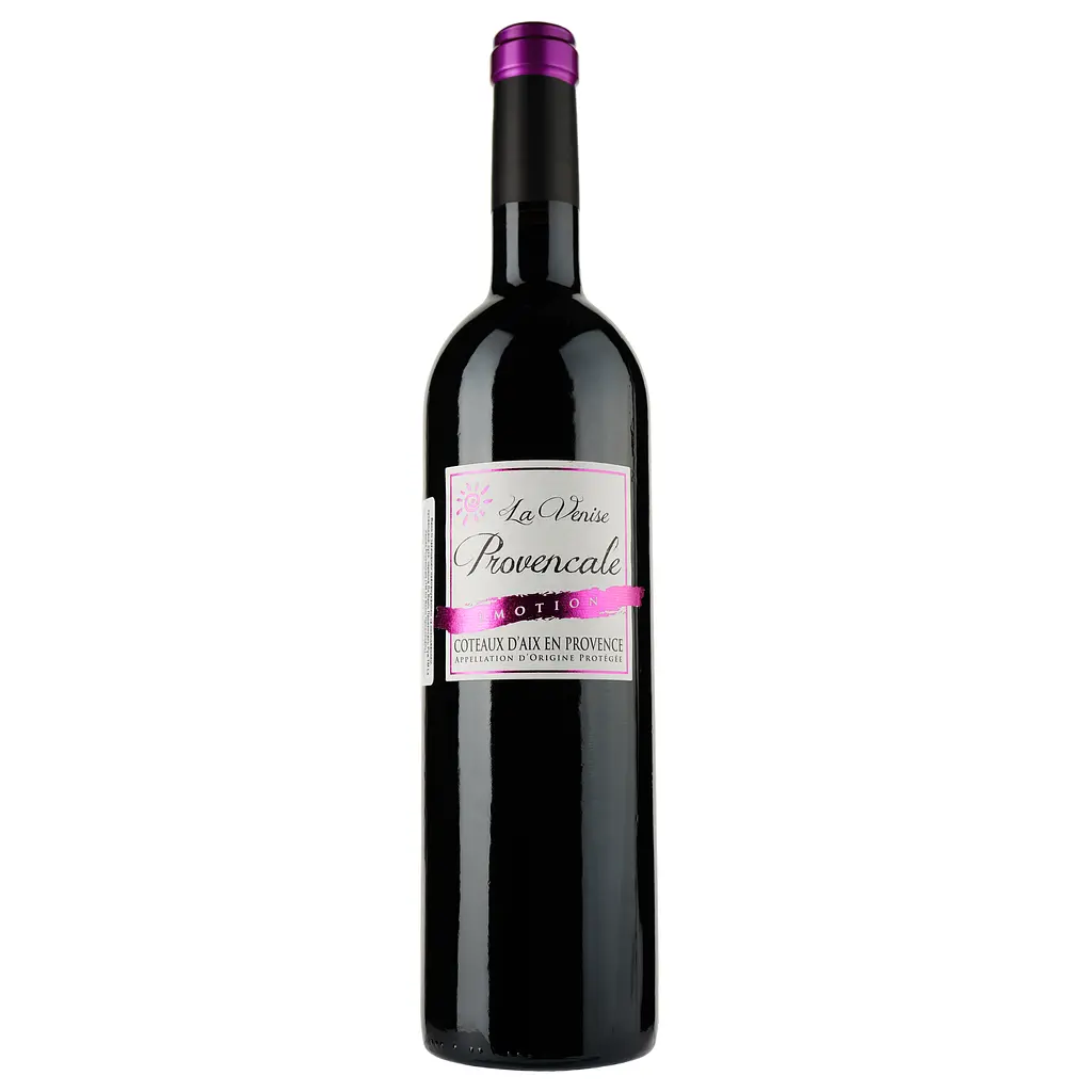 Вино La Venise Provencale Rouge AOP Coteaux d'Aix en Provence 2014, червоне, сухе, 0,75 л - фото 1