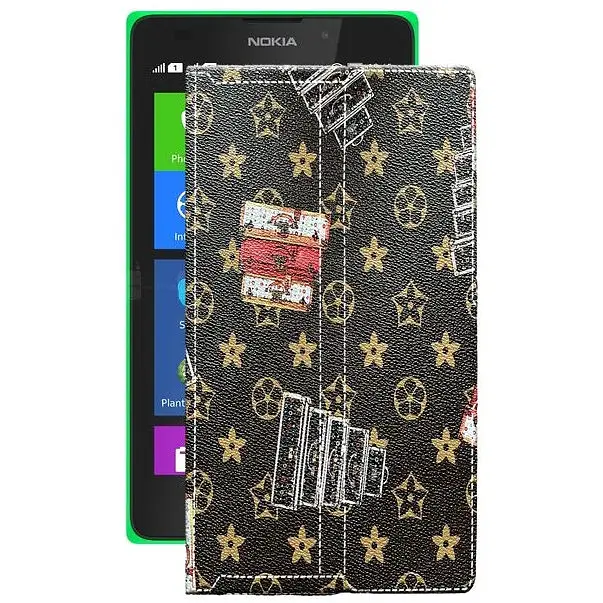 Чехол StatusCASE из экокожи для планшета Nokia XL Луи-Витон-коричневый - фото 1