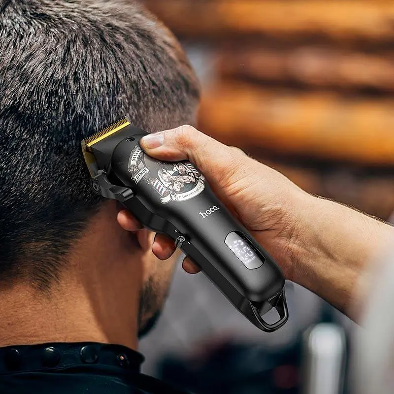 Машинка для стрижка HOCO HP20 с цифровым дисплеем до 4 часов черная - фото 9