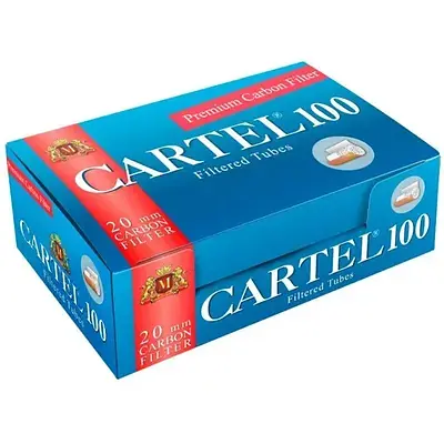 Гильзы для сигарет Cartel Carbon 20 мм charcoal filter 100 шт. - фото 2