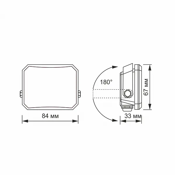 LED прожектор VIDEX F3 10W 5000K 220V Black (VLE-F3-0105B) - фото 6