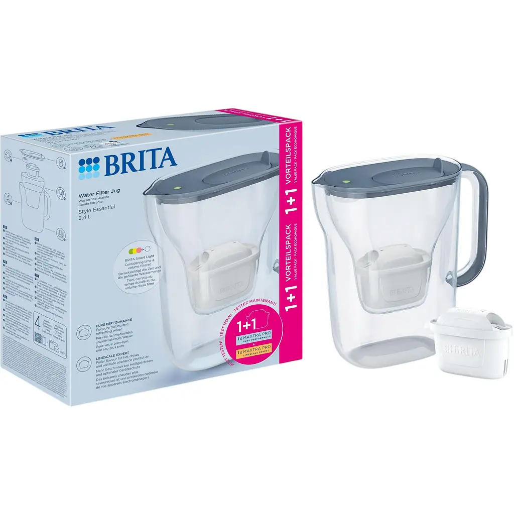 Фільтр-глечик Brita Style Essential Mxpro сіро-блакитний + 2 картриджа (1057796) - фото 6