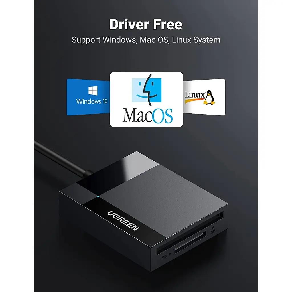 Зчитувач флеш-карт USB 3.0 All-in-One 0.5m Card Reader Ugreen (30333) - фото 5