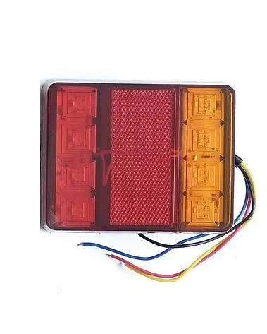 Задній ліхтар LED квадратний 12-24V 12,5х10 см 2 шт. SQ-0010 - фото 4