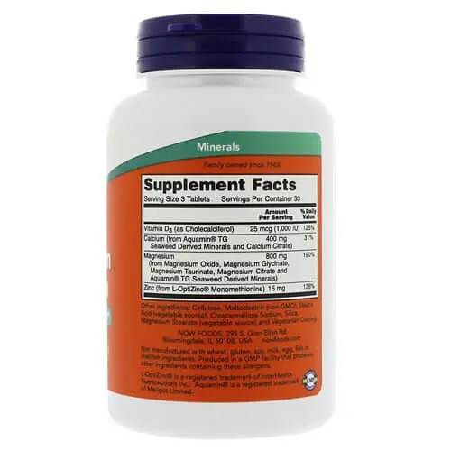 Кальций Magnesium & Calcium 100 таблеток NOW vit0005788 - фото 2