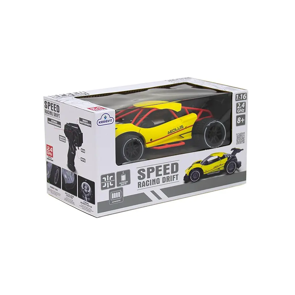 Автомобіль SPEED RACING DRIFT з р/к - AEOLUS (жовтий, акум.3,7V, 1:16) Sulong Toys SL-284RHY - фото 3