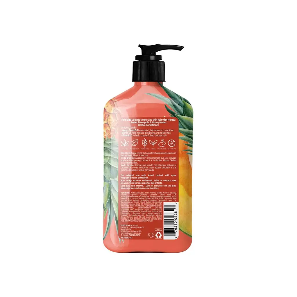 Кондиціонер "ананас-медова диня" для об'єму Hempz 500 ml (2563-03) - фото 2