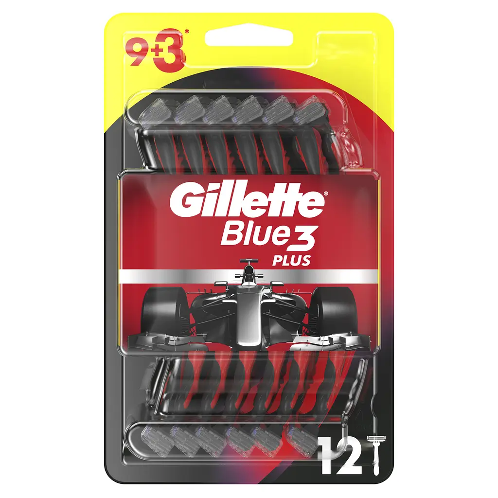 Одноразові станки для гоління (бритви) чоловічі Gillette Blue3 Plus Nitro 12 шт. - фото 2