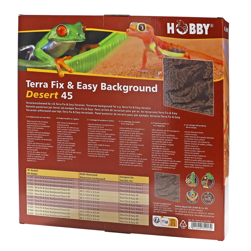 Фон для тераріуму 3D Hobby Terra Fix & Easy Background Desert 45 39,7x39,7x4,5см (31253) - фото 6