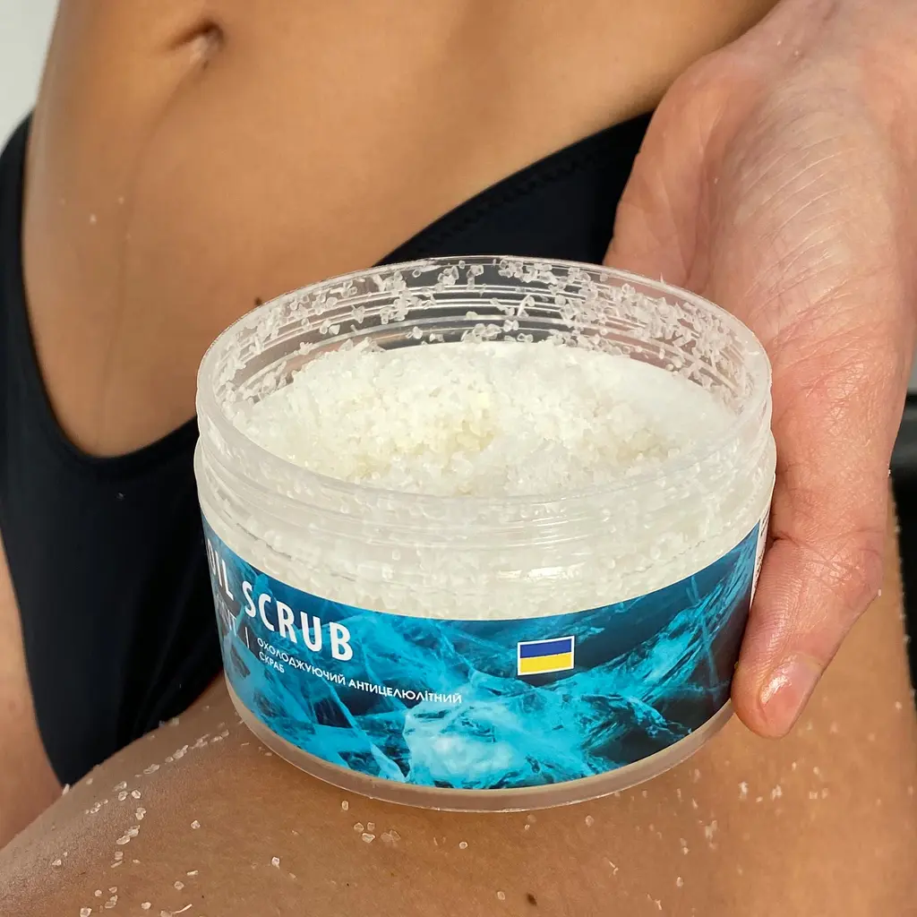 Антицеллюлитный массажный набор + Охлаждающий скраб для тела Hillary - фото 2