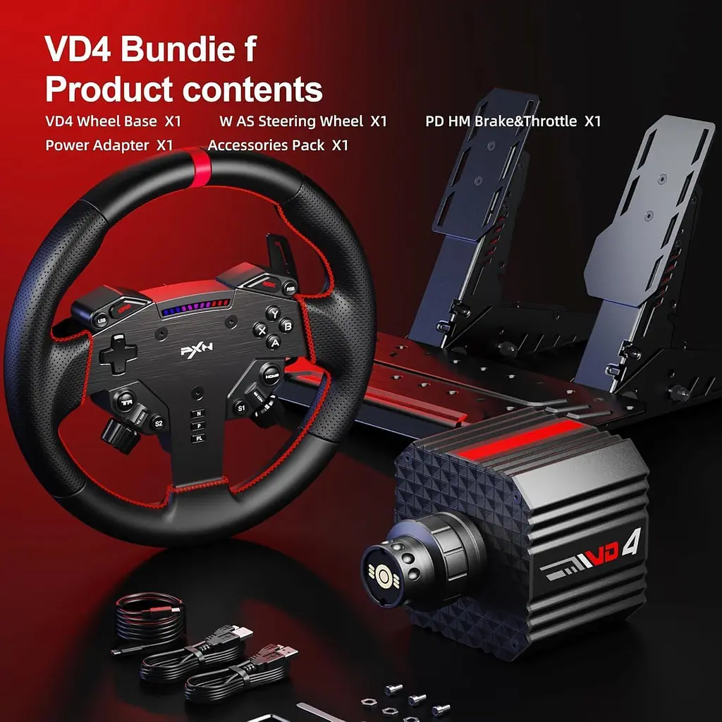 Руль и педали PXN VD4 Bundle for PC - фото 8