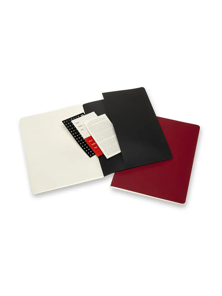 Записник Moleskine Cahier (2 шт) Subject великий, Чорний, Бордо (CH4STNB02) - фото 5