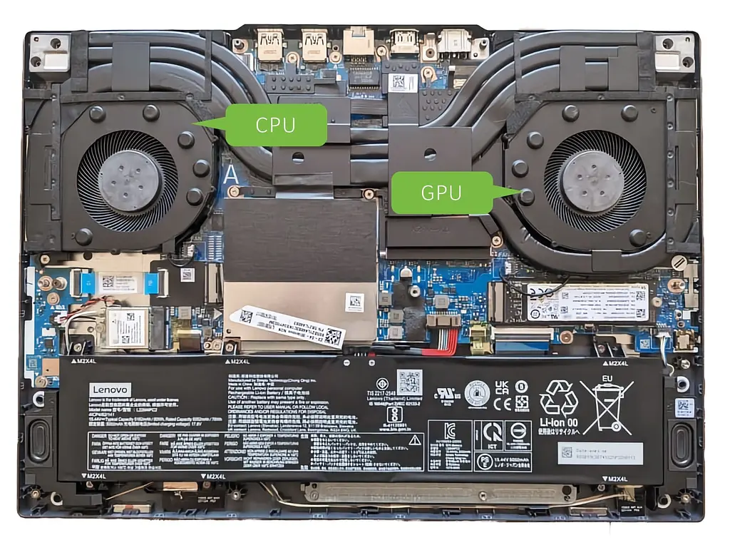 Вентилятор Lenovo (CPU fan) кулер для моделей ноутбука Legion Slim 5, 16APH8 82Y9, 5, 16IRH8 82YA (DFSCM227163921) Lenovo, 12V, 4pin - фото 4