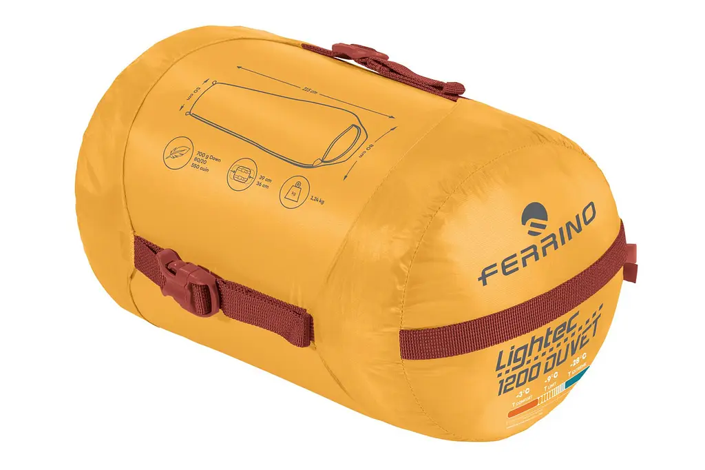 Спальний мішок Ferrino Lightec 1200 Duvet RDS Down -9°C Artisan Gold (86703QGG) - фото 5