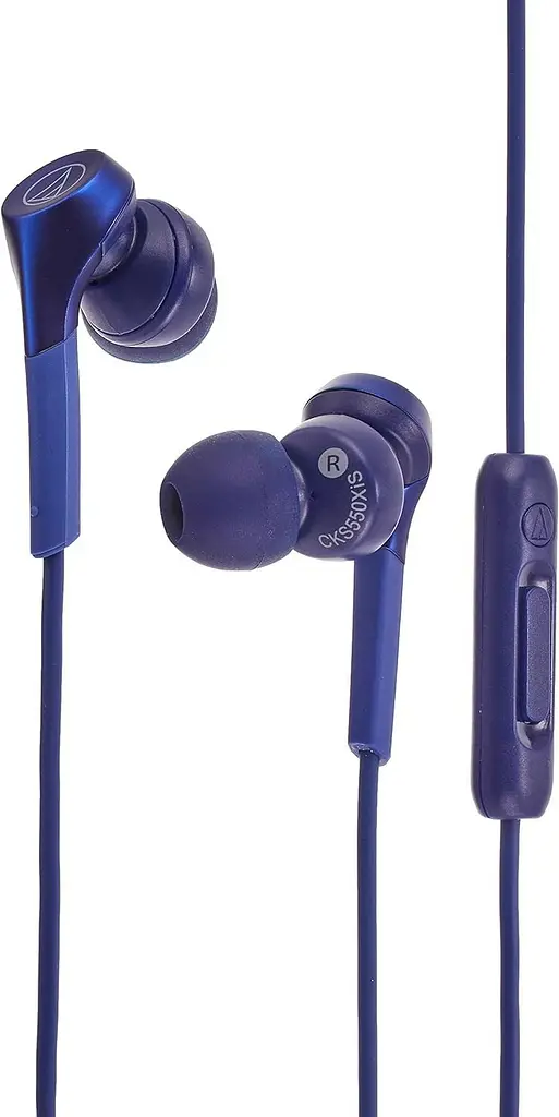 Проводные наушники Audio-Technica ATH-CKS550XIS Blue - фото 2