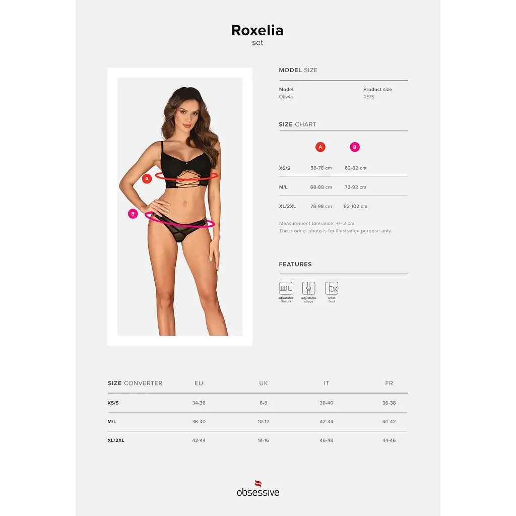 Комплект Obsessive Roxelia 2-pcs set M/L - фото 5