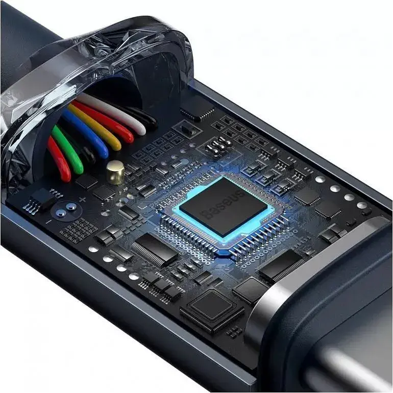 Кабель Baseus Crystal Shine Series USB-C to USB-C 100W 1.2m Black (CAJY000601) [141252] - фото 6