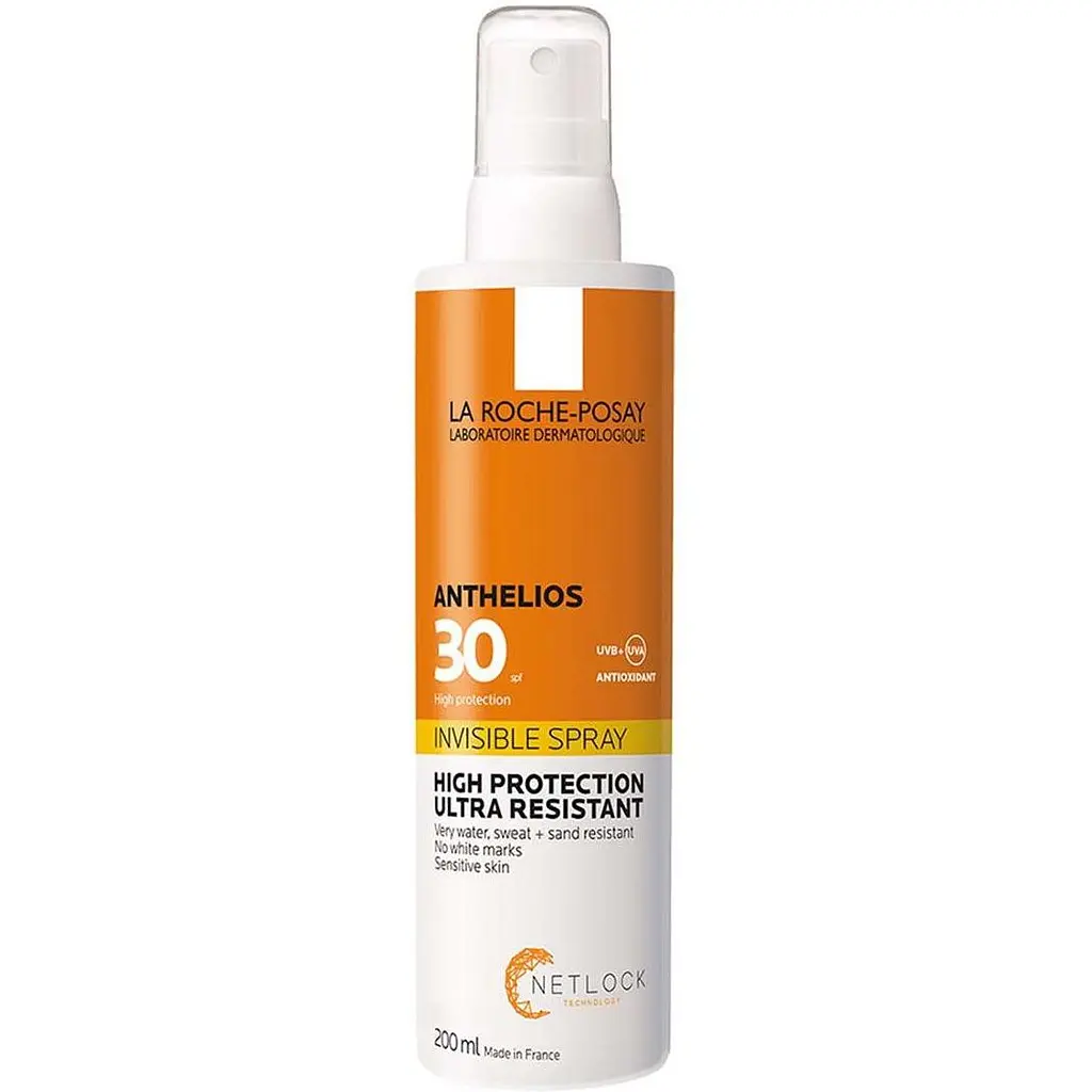 Сонцезахисний спрей La Roche-Posay Anthelios Spray Invisible для чутливої шкіри тіла та обличчя SPF 30+ 200 мл